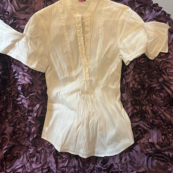 BCBGMaxAzria Tops - Bcbg Maxazria button down top and white